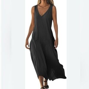 ❤️ SKIVYS SLEEVELESS V-NECK MAXI DRESS WITH SHELF BRA, XL